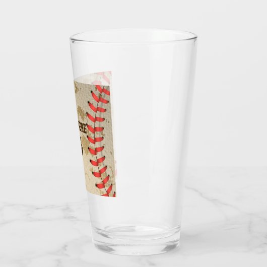 パーソナライズされたヴィンテージ野球名番号レトロ タンブラーグラス (左)