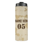 パーソナライズされたヴィンテージ野球名番号レトロ タンブラー (正面)