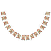 パーソナライズされたヴィンテージ野球名番号レトロ バンティングフラッグ (全)