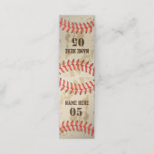 パーソナライズされたヴィンテージ野球名番号レトロ 予約カード (外部開封)