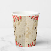 パーソナライズされたヴィンテージ野球名番号レトロ 紙コップ (右)