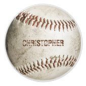 パーソナライズされたヴィンテージ野球 セラミックノブ (正面)