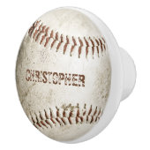 パーソナライズされたヴィンテージ野球 セラミックノブ (右)