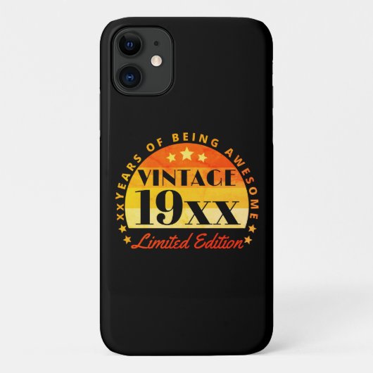 パーソナライズされたヴィンテージ限定版誕生日 Case-Mate iPhoneケース (裏面)