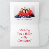 パーソナライズされたヴィンテージ雪だるまクリスマスカード カード (内部)