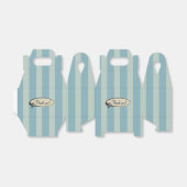 パーソナライズされたヴィンテージ青ストライプ色 フェイバーボックス (折り畳みなし)