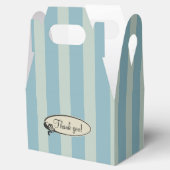 パーソナライズされたヴィンテージ青ストライプ色 フェイバーボックス (オープン)
