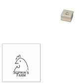 パーソナライズされたヴィンテージ鶏の名前egg ラバースタンプ (押印)