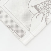 パーソナライズされたヴィンテージ123セサミストリート フリースブランケット (角)