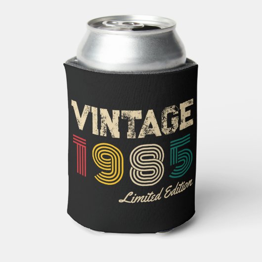 パーソナライズされたヴィンテージ1985年限定版クール 缶クーラー (缶裏面)