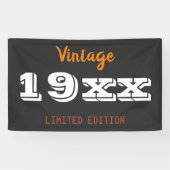 パーソナライズされたヴィンテージ19XX限定版ギフト 横断幕 (横)