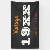 パーソナライズされたヴィンテージ19XX限定版ギフト 横断幕 (縦)