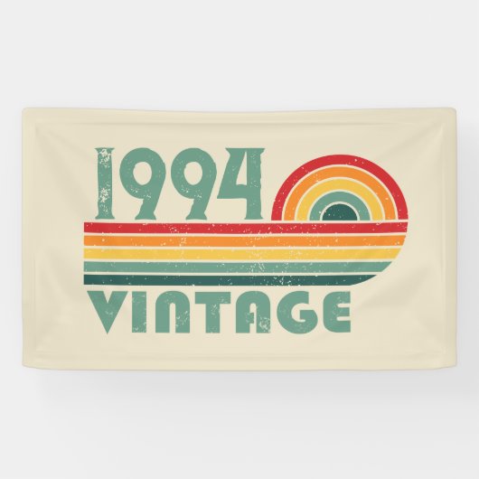 パーソナライズされたヴィンテージ30歳の誕生日プレゼント 横断幕 (横)