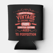 パーソナライズされたヴィンテージ35歳の誕生日ギフト赤 缶クーラー (裏面)