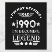 パーソナライズされたヴィンテージ35歳の誕生日パーティー ワインラベル (シングルラベル)