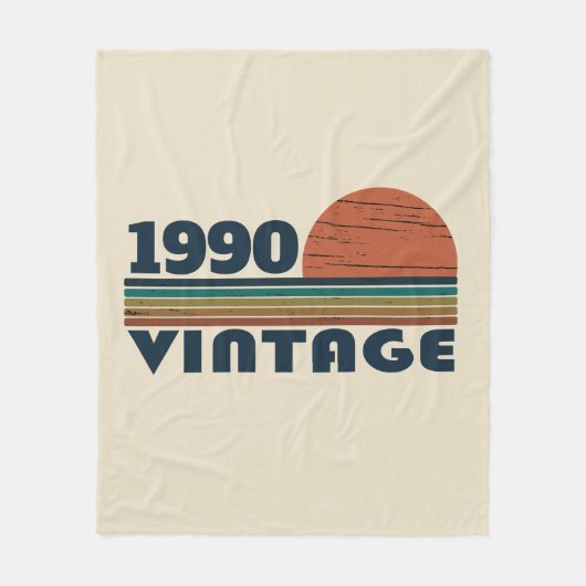 パーソナライズされたヴィンテージ35歳の誕生日プレゼント フリースブランケット (正面)