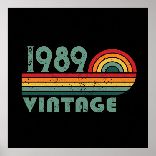 パーソナライズされたヴィンテージ35歳の誕生日プレゼント ポスター (正面)