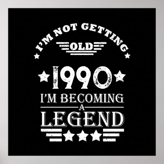 パーソナライズされたヴィンテージ35歳の誕生日プレゼント ポスター (正面)