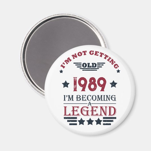 パーソナライズされたヴィンテージ35歳の誕生日プレゼント マグネット (正面/裏面)