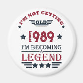 パーソナライズされたヴィンテージ35歳の誕生日プレゼント マグネット (正面)