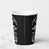 パーソナライズされたヴィンテージ35歳の誕生日プレゼント 紙コップ (右)