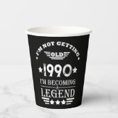 パーソナライズされたヴィンテージ35歳の誕生日プレゼント 紙コップ (正面)