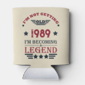 パーソナライズされたヴィンテージ35歳の誕生日プレゼント 缶クーラー (裏面)