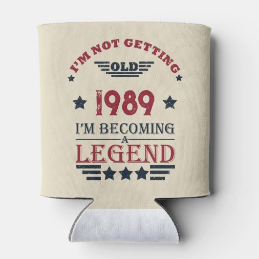 パーソナライズされたヴィンテージ35歳の誕生日プレゼント 缶クーラー (裏面)