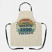 パーソナライズされたヴィンテージ35th誕生日パーティー エプロン (正面)