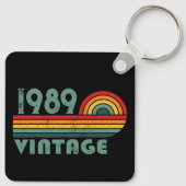 パーソナライズされたヴィンテージ35th誕生日パーティー キーホルダー (裏面)