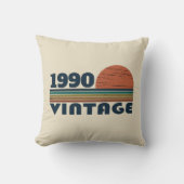 パーソナライズされたヴィンテージ35th誕生日パーティー クッション (正面)