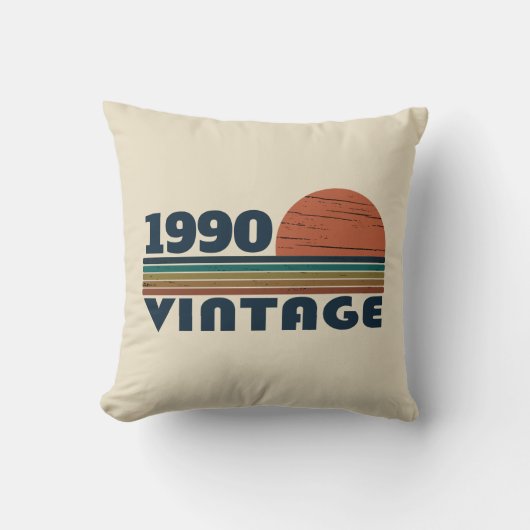 パーソナライズされたヴィンテージ35th誕生日パーティー クッション (正面)