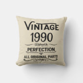 パーソナライズされたヴィンテージ35th誕生日パーティー クッション (正面)