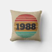 パーソナライズされたヴィンテージ35th誕生日パーティー クッション (正面)