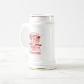 パーソナライズされたヴィンテージ35th誕生日パーティー ビールジョッキ (正面左)