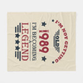 パーソナライズされたヴィンテージ35th誕生日パーティー フリースブランケット (正面(横))