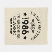 パーソナライズされたヴィンテージ35th誕生日パーティー フリースブランケット (正面(横))