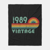 パーソナライズされたヴィンテージ35th誕生日パーティー フリースブランケット (正面)