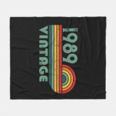 パーソナライズされたヴィンテージ35th誕生日パーティー フリースブランケット (正面(横))