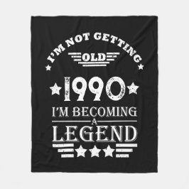 パーソナライズされたヴィンテージ35th誕生日パーティー フリースブランケット