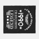 パーソナライズされたヴィンテージ35th誕生日パーティー フリースブランケット (正面(横))