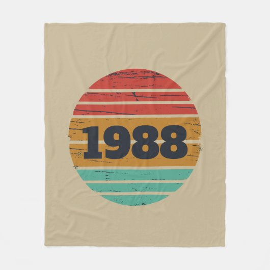 パーソナライズされたヴィンテージ35th誕生日パーティー フリースブランケット (正面)
