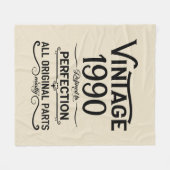 パーソナライズされたヴィンテージ35th誕生日パーティー フリースブランケット (正面(横))