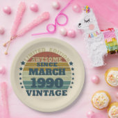 パーソナライズされたヴィンテージ35th誕生日パーティー ペーパープレート (パーティー)