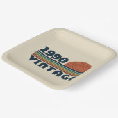 パーソナライズされたヴィンテージ35th誕生日パーティー ペーパープレート (傾斜あり)