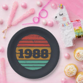 パーソナライズされたヴィンテージ35th誕生日パーティー ペーパープレート (パーティー)