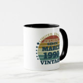 パーソナライズされたヴィンテージ35th誕生日パーティー マグカップ (正面右)