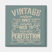 パーソナライズされたヴィンテージ35th誕生日パーティー マグネット (正面)