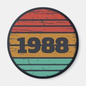 パーソナライズされたヴィンテージ35th誕生日パーティー マグネット (正面)