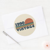 パーソナライズされたヴィンテージ35th誕生日パーティー ラウンドシール (封筒)